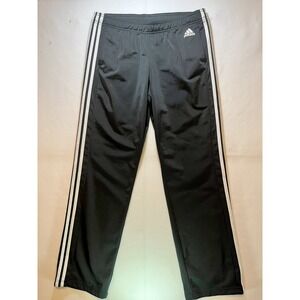 Adidas Striped Track Pants Joggers Elastic Size Large Black Women's
